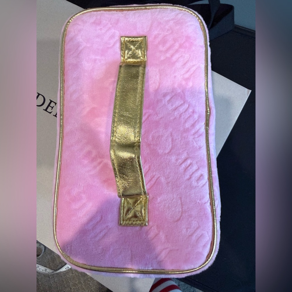 NWT Juicy Couture Pink and Gold Travel Cosmetic Bag - Picture 8 of 8